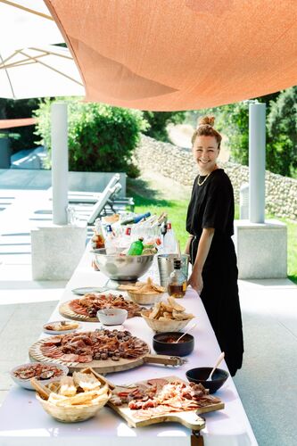 Buffet du brunch du lendemain au Château Valmy
