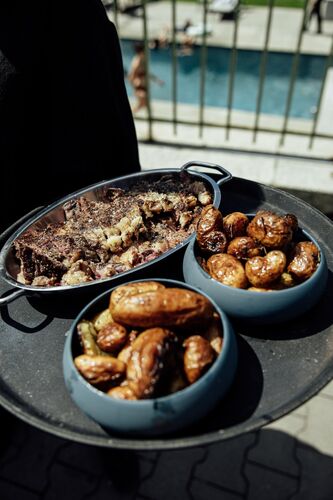 Plat servi par Belle Bête lors du brunch du lendemain du mariage