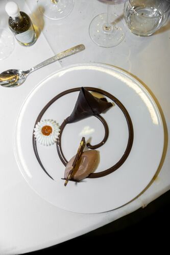 Dessert gastronomique servi lors du dîner de mariage par Franck Séguret du Clos des Lys
